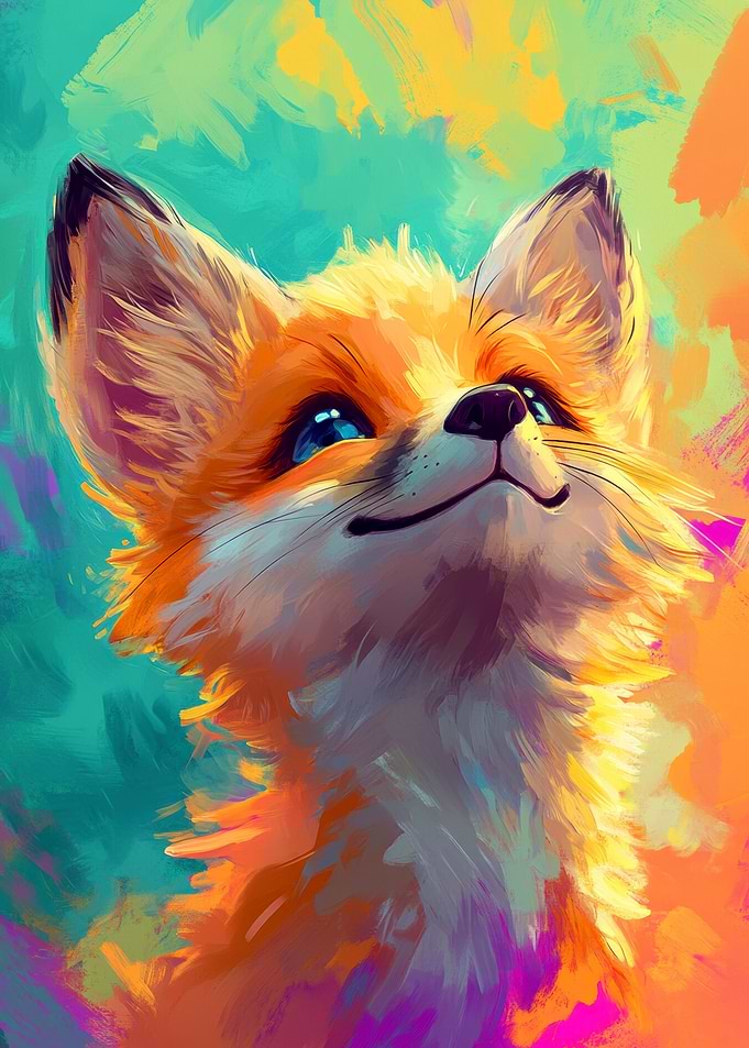 Smiling Fox Painting