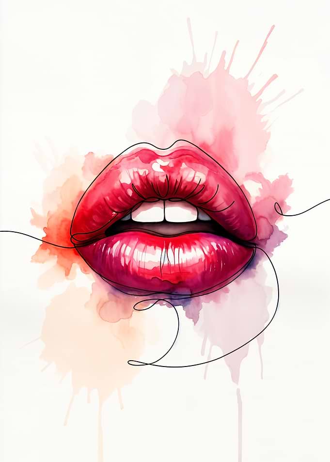 Watercolor Lips