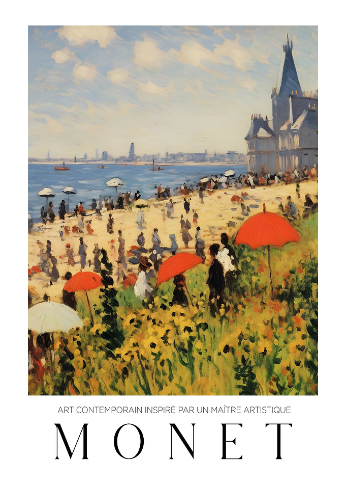 Monet Beach Scene
