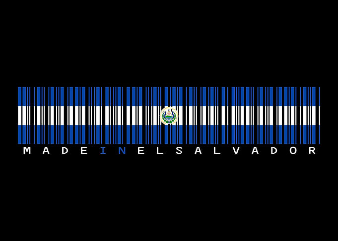 El Salvador Barcode Flag