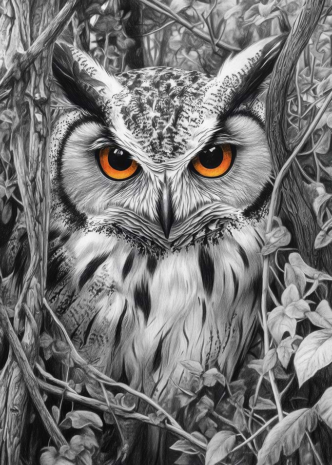 Owl in the Woods