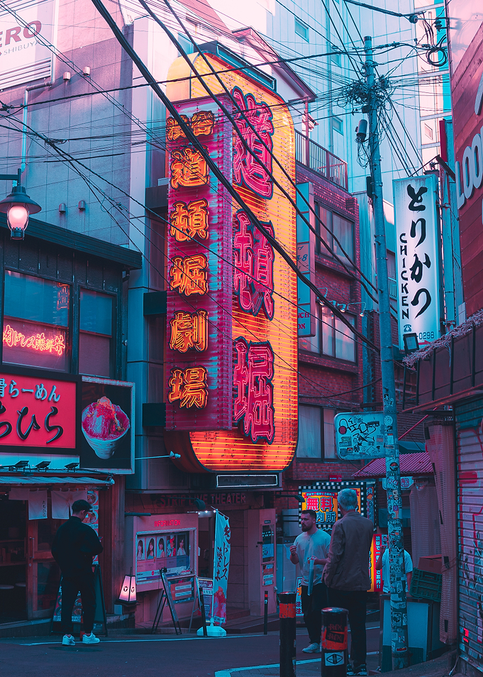Tokyo Japan Neon Aesthetics