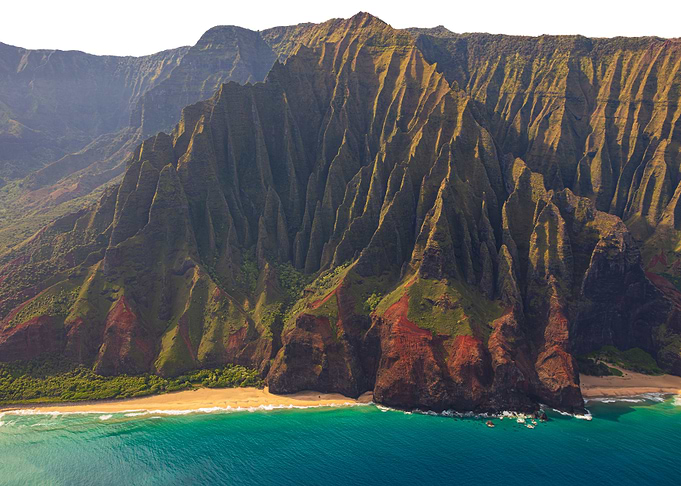 Na Pali Coast from the air