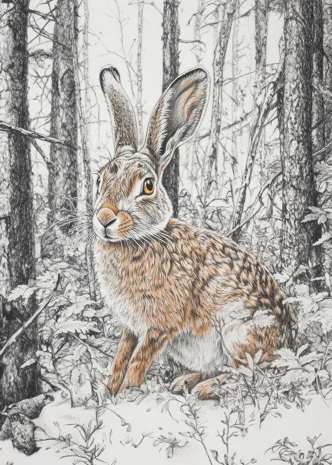 Hare in the Woods