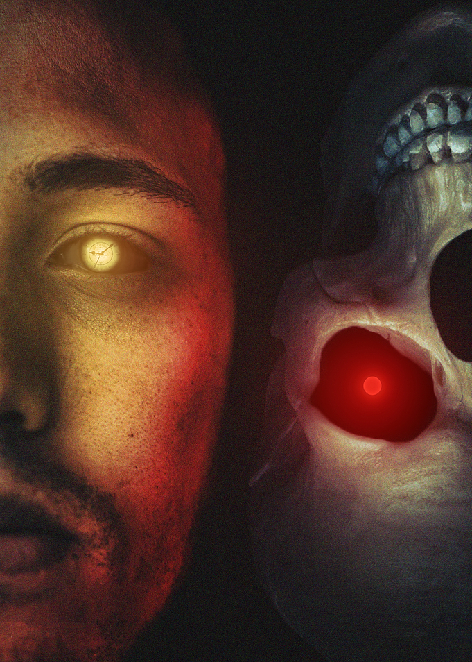 Man and Skull