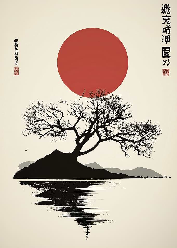 Japanese Tree Silhouette