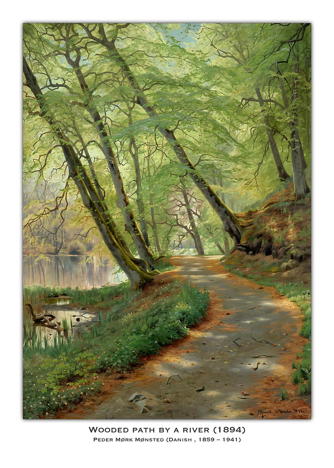 Wooded Path by a River