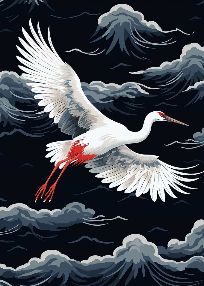 Crane in Flight