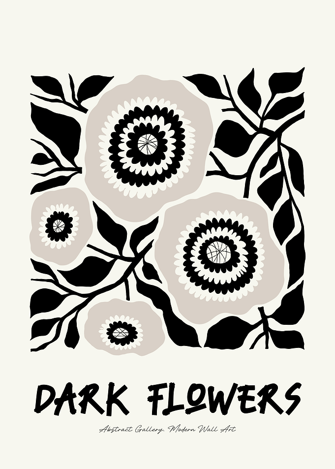 Dark Flowers Wall Art