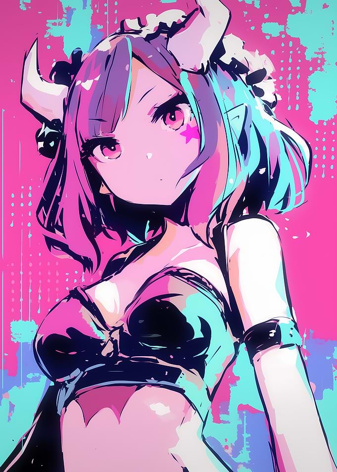 Anime Girl with Horns