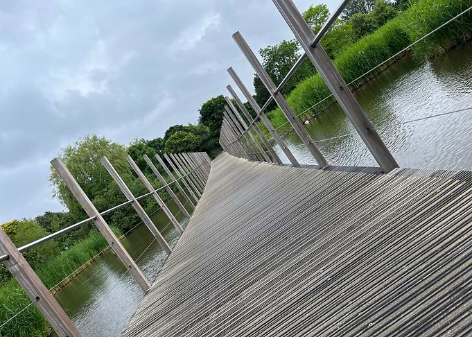 Wooden Bridge Over Water