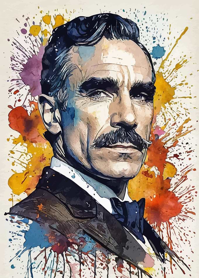 Daniel Day-Lewis Watercolor Portrait
