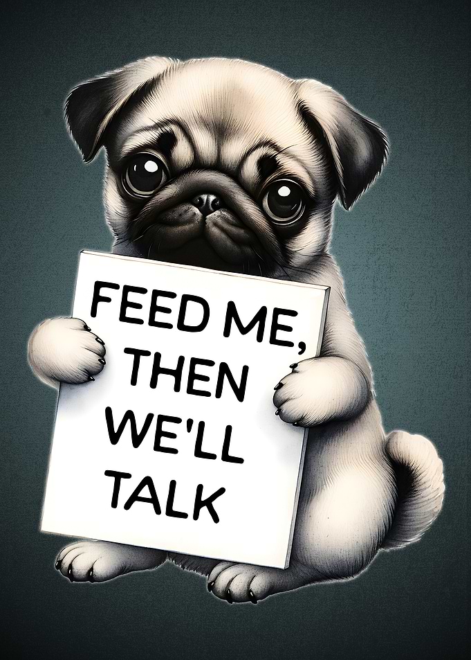 Cute Pug Dog Sign