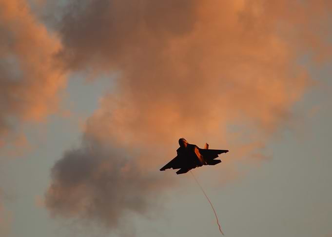 F-22 Raptor at Sunset