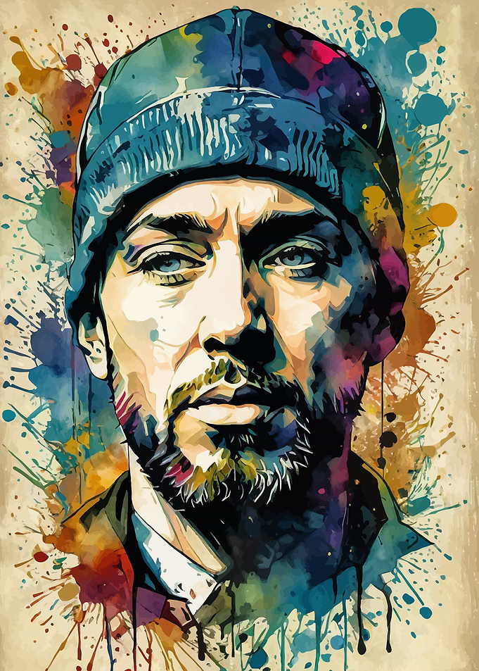 Eminem Rapper Watercolor