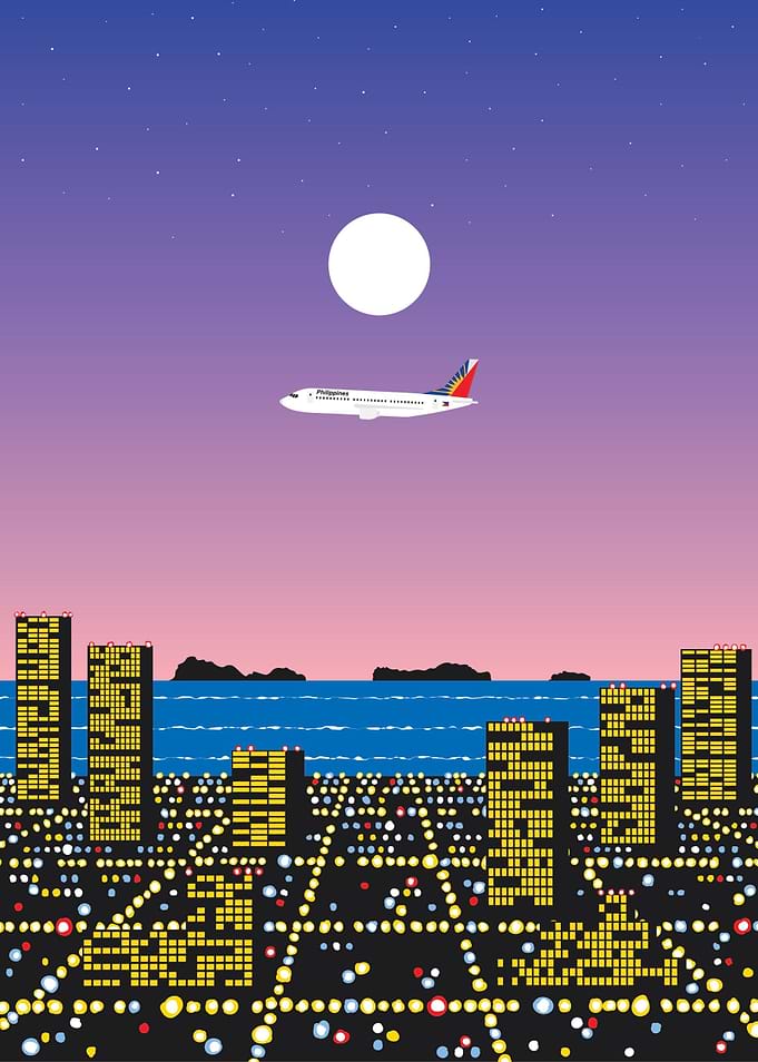 Hiroshi Nagai Night Flight Over City