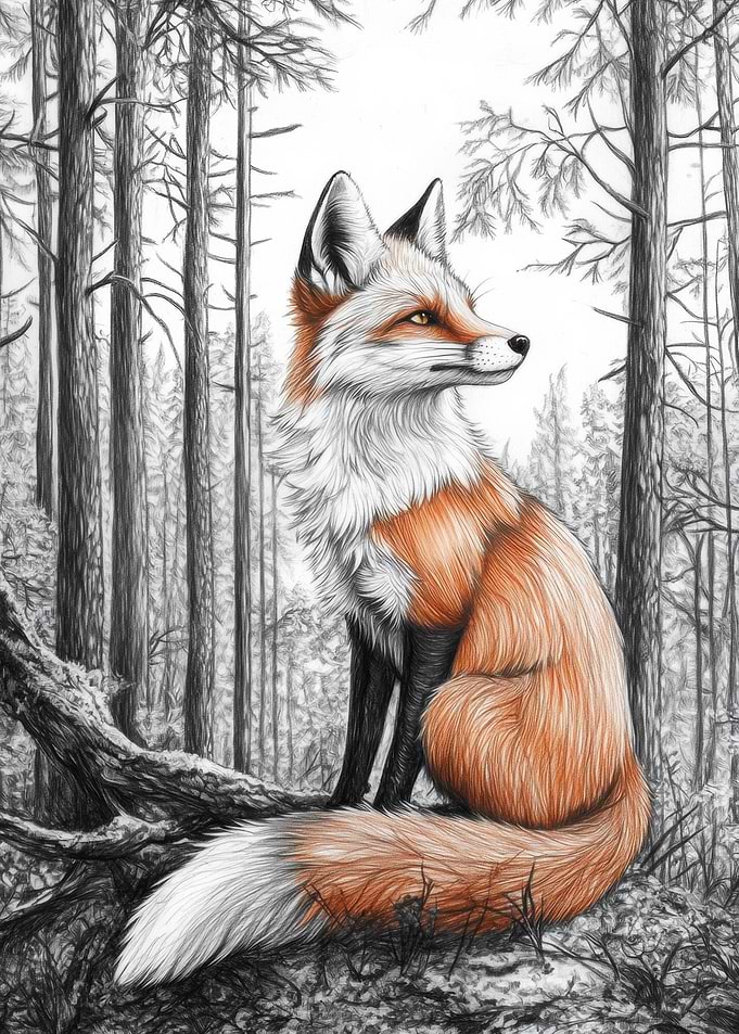Red Fox in Forest