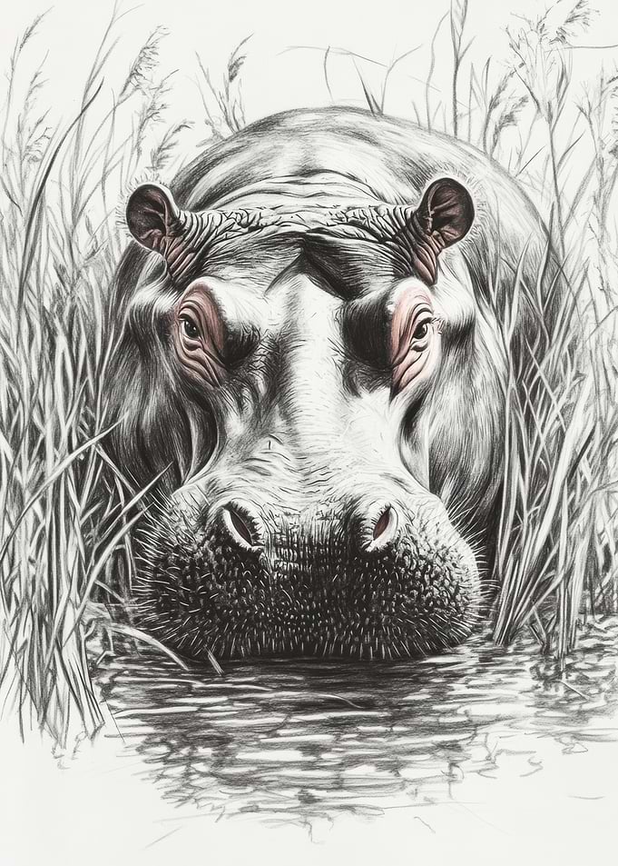 Hippopotamus Drawing