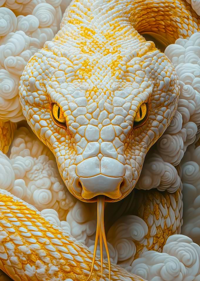 White and Yellow Python