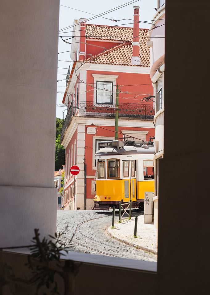 Yellow Tram in Lisbon