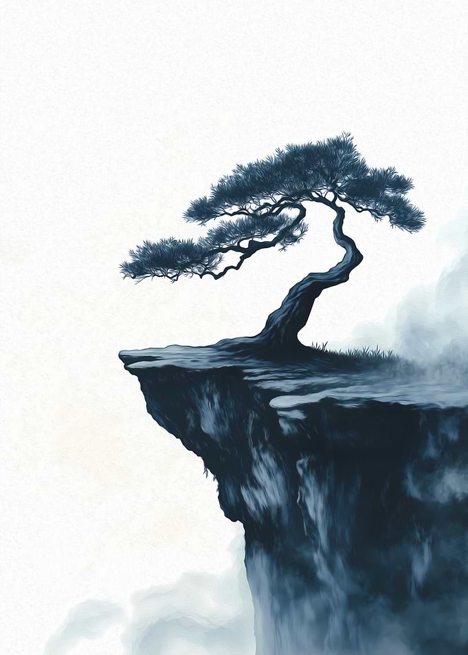 Lone Tree on Cliff