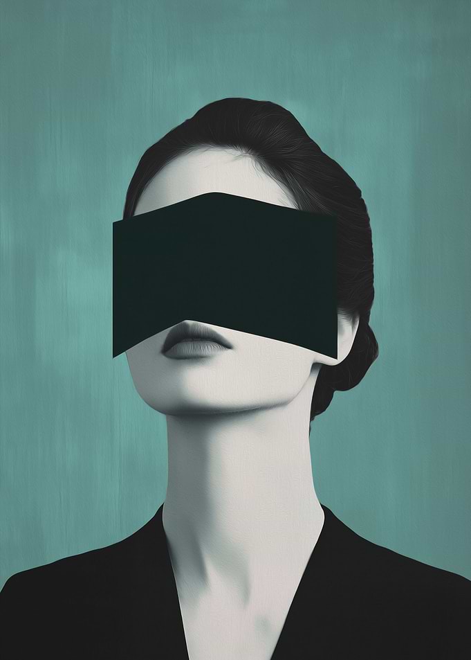 Woman with Black Mask