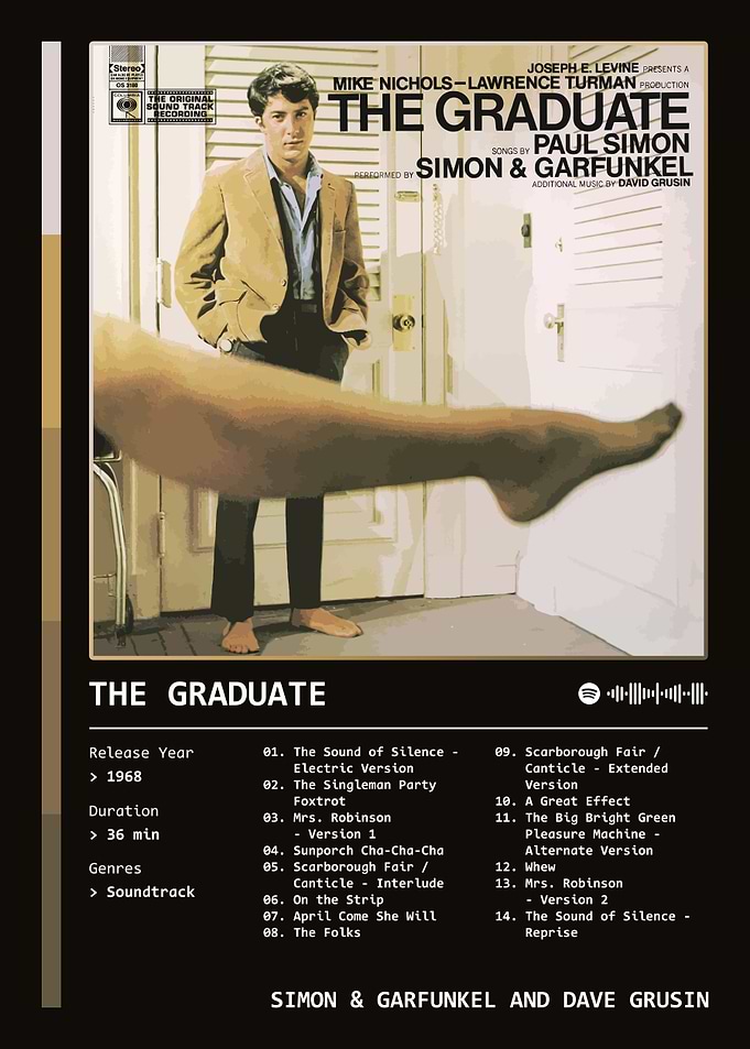 The Graduate (1968) Album by Simon & Garfunkel and Dave Grusin