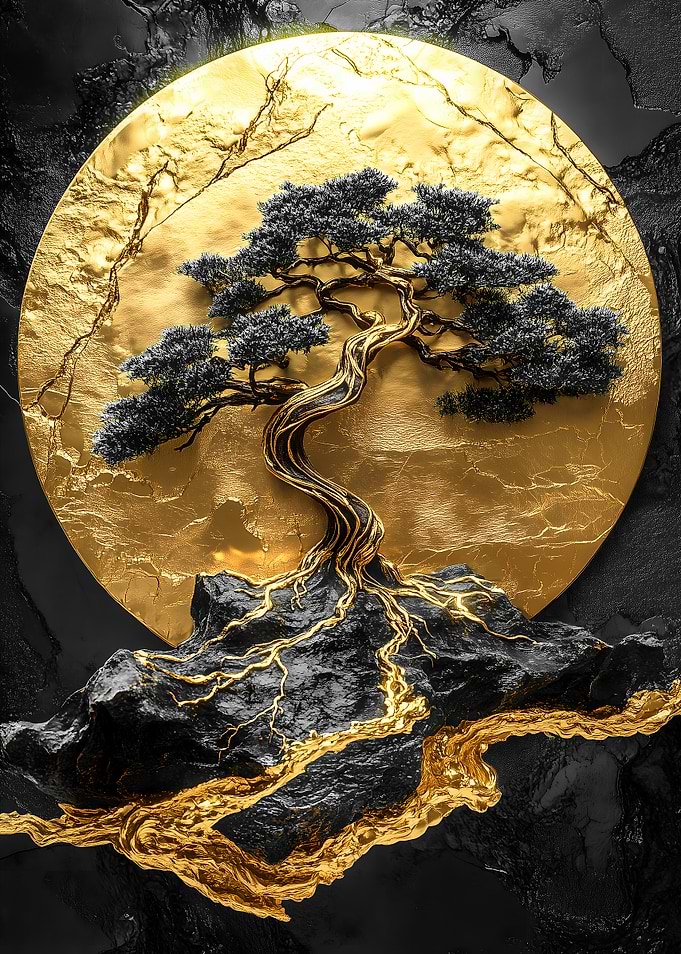 Golden Bonsai Tree