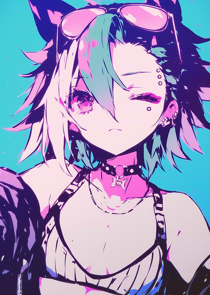 Anime Girl with Cat Ears