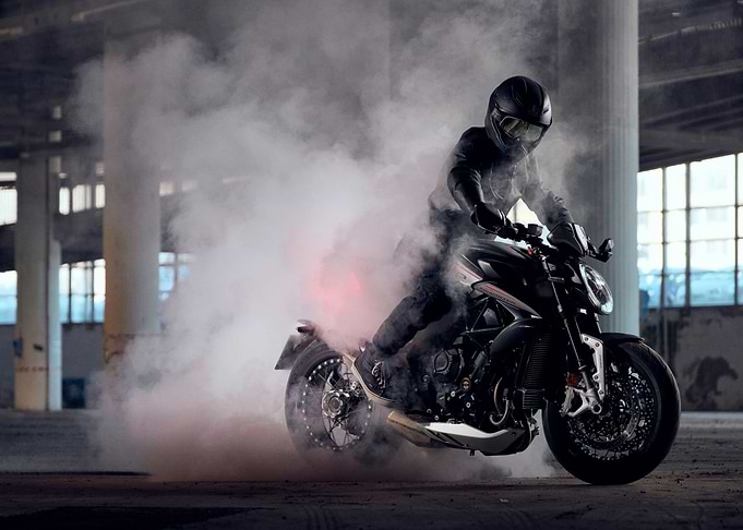 Motorcycle Smoke Burnout