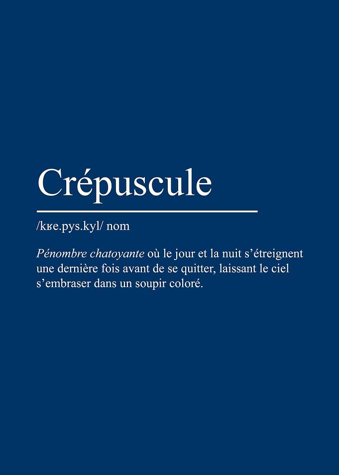 Crépuscule définition, citation inspirante et minimaliste
