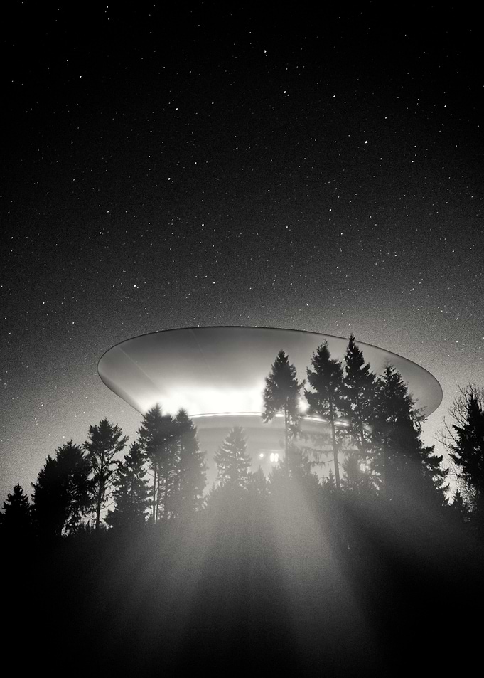 UFO Over Forest