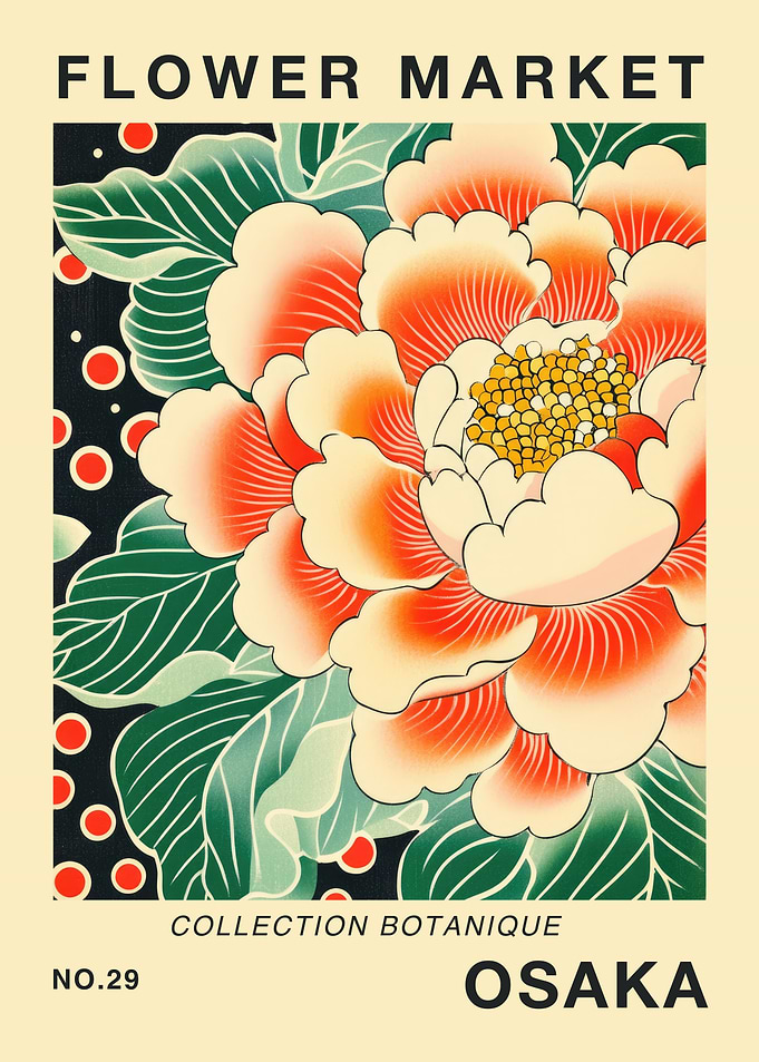 Osaka Flower Market Poster
