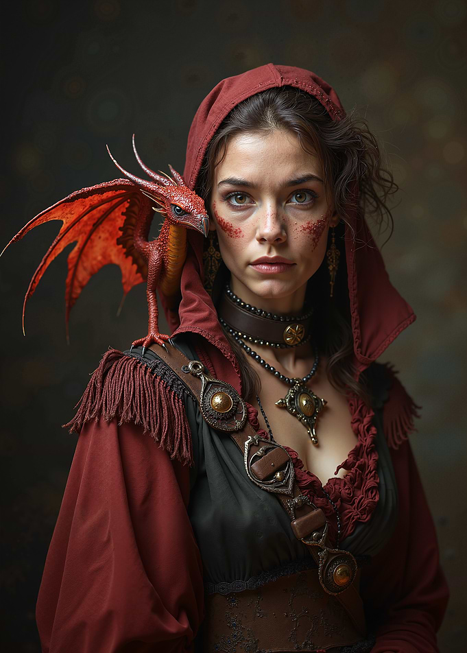 Woman with Dragon