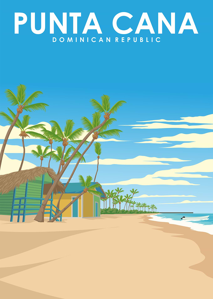 Punta Cana Beach Travel Poster