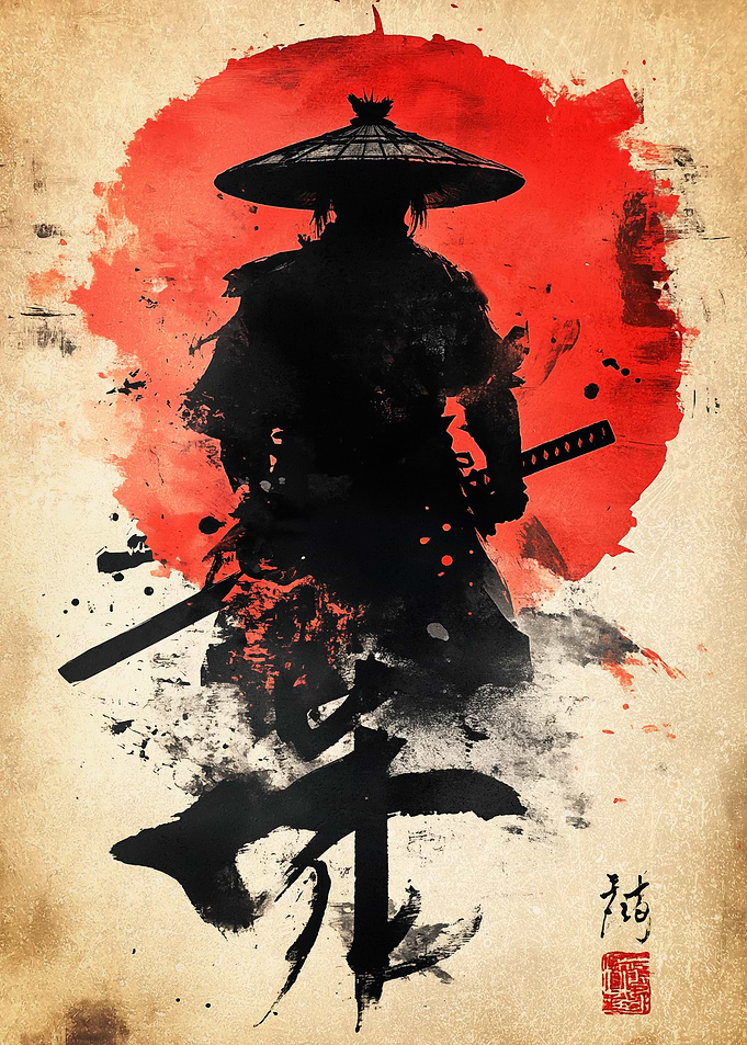 Samurai Silhouette Artwork
