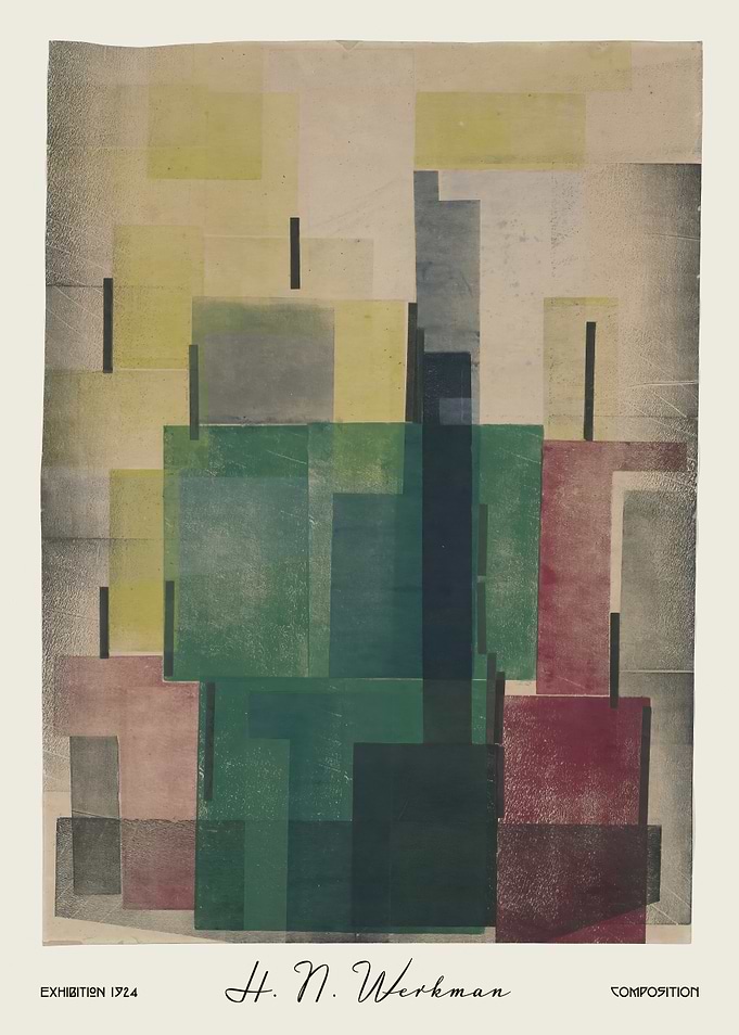Werkman Abstract Geometric Bauhaus