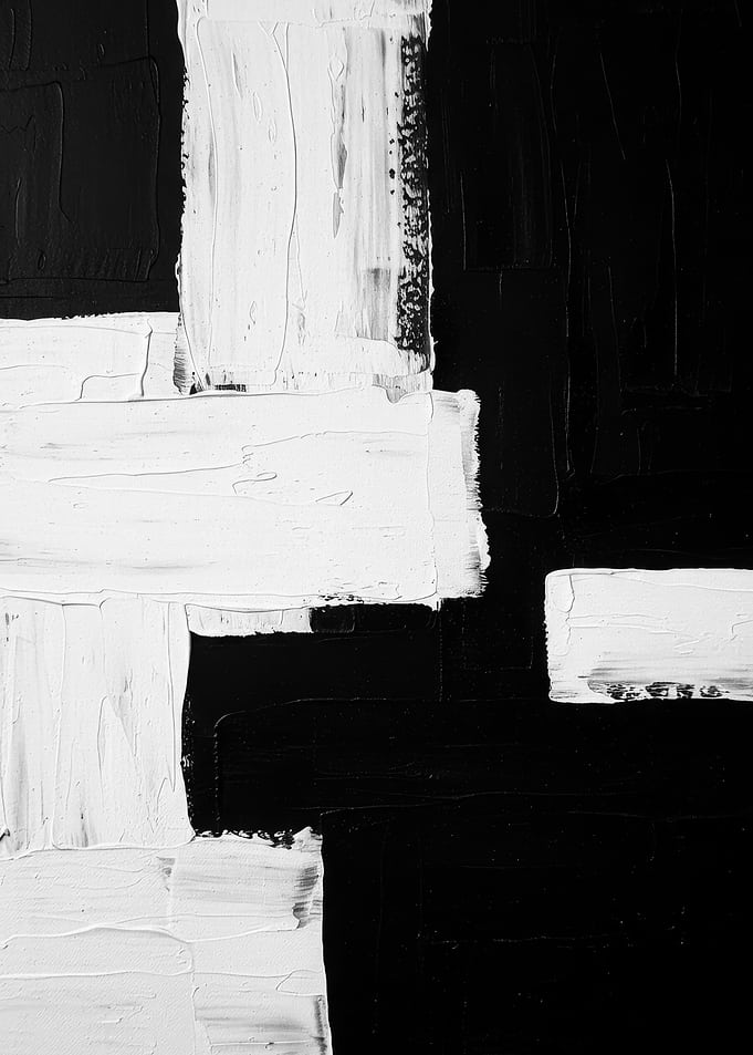 Abstract Black and White Painting