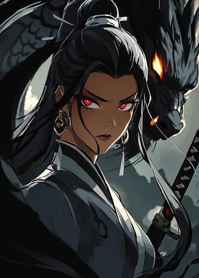 Anime Warrior Woman