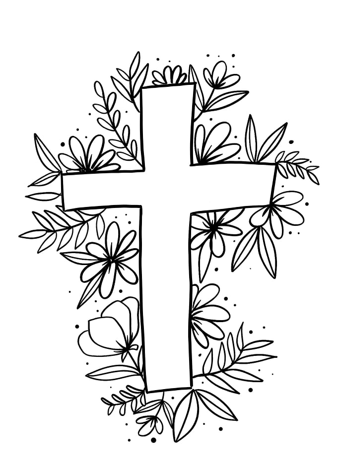 Floral Cross Design