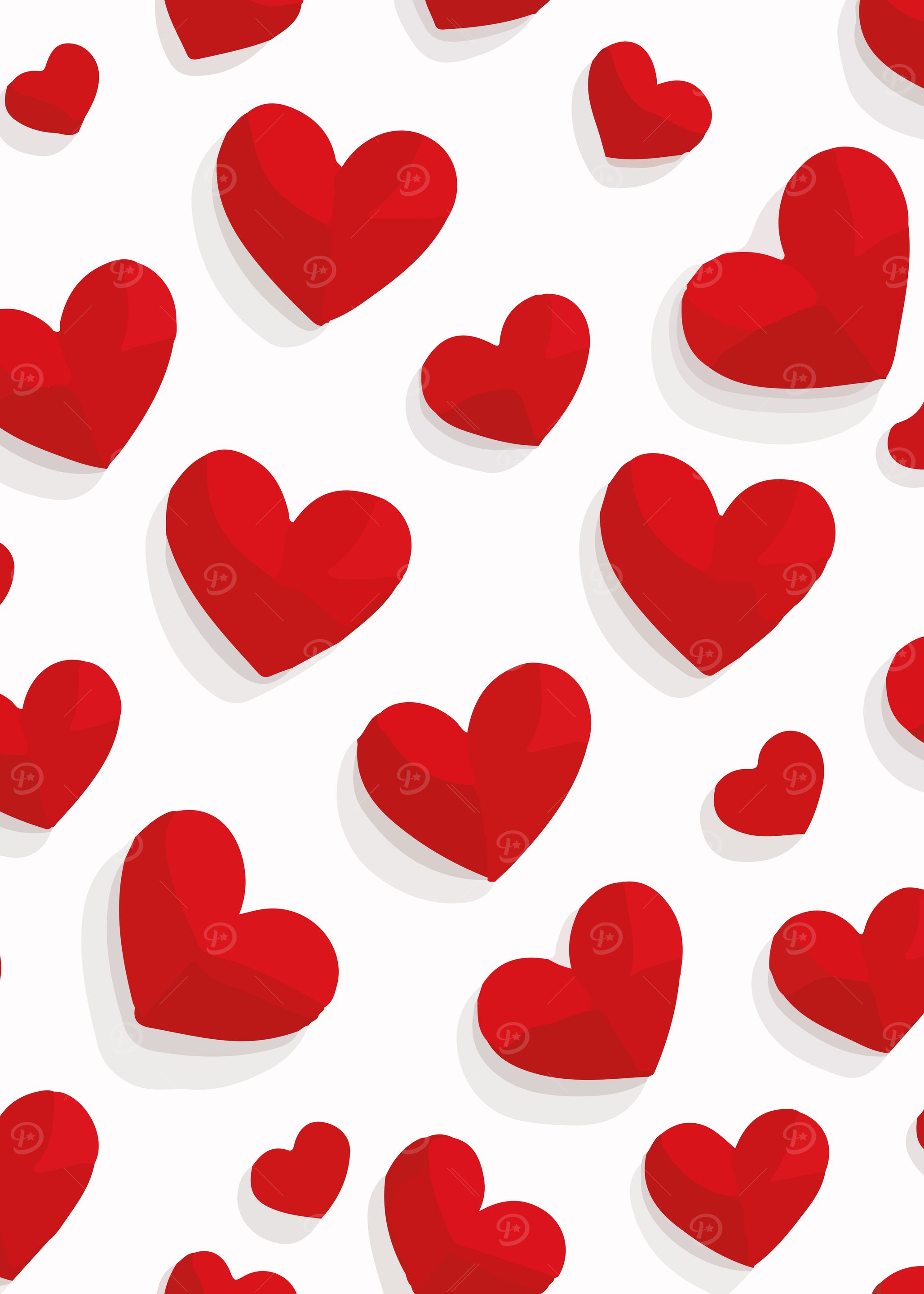 Red Hearts Pattern