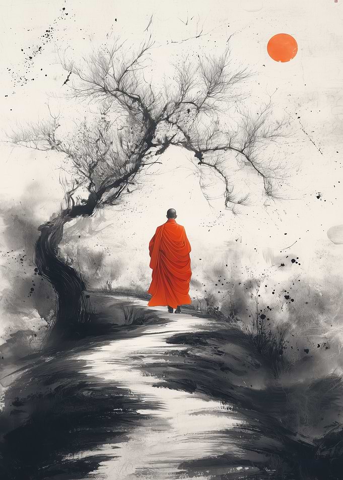 Monk Walking Path