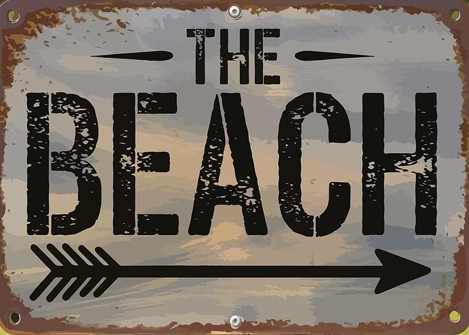 The Beach Sign