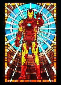 Stained Glass Iron Man