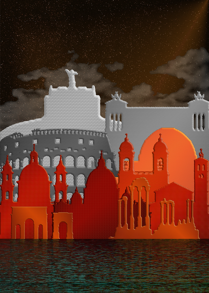 Rome Skyline Sunset
