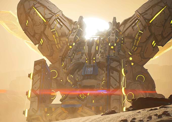 Giant Mech on Desert Planet