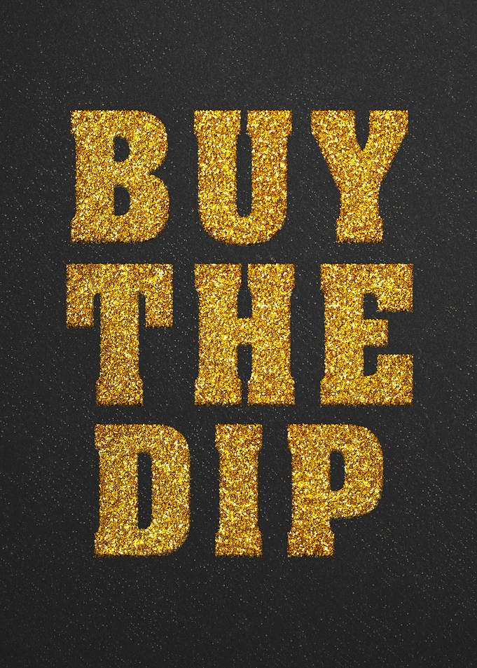 Buy The Dip Glitter Art