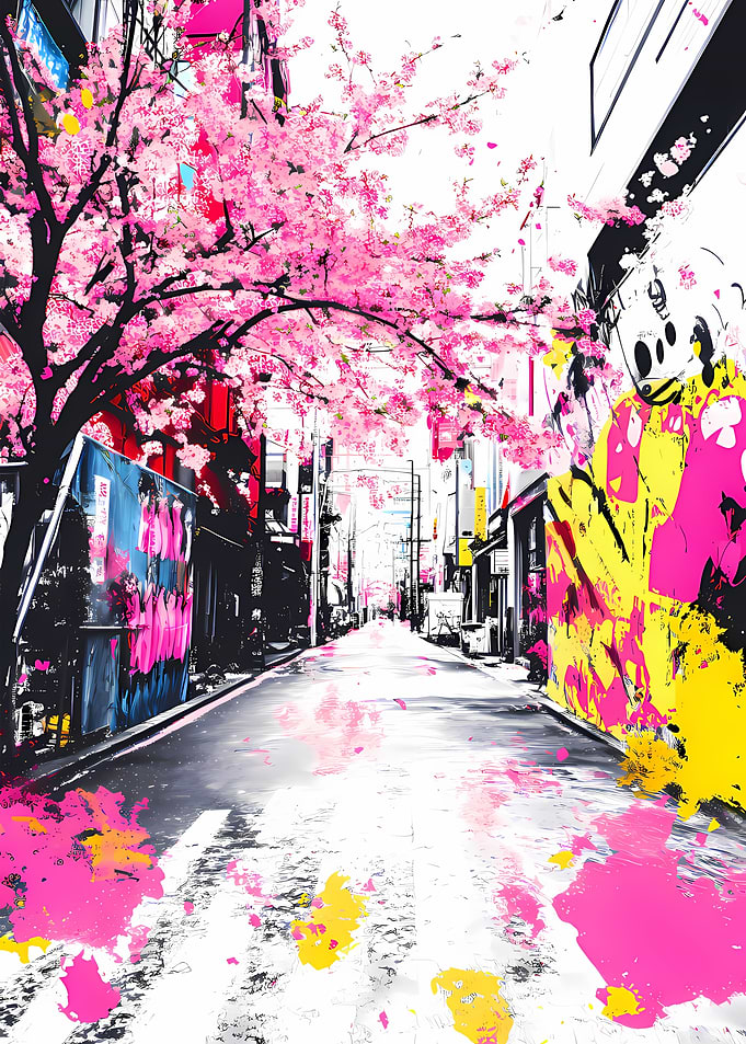 Cherry Blossom Street Art