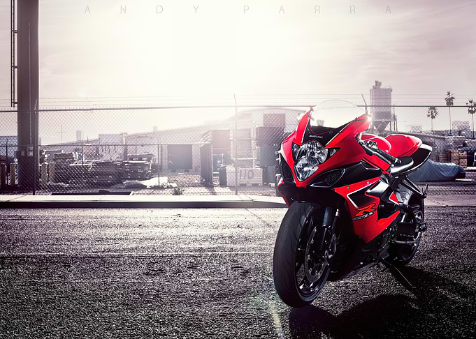 Red Suzuki Motorcycle