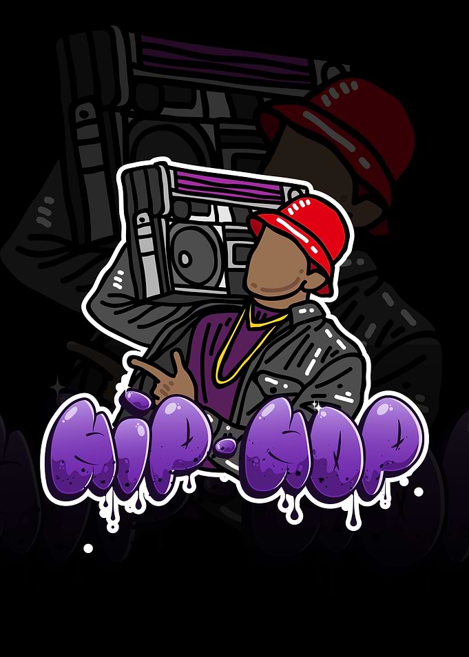 Hip Hop Boombox Illustration